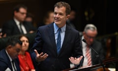 The NSW attorney general, Mark Speakman, during question time in the legislative assembly at NSW Parliament House