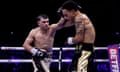 Jack Catterall (left) lands a punch on Regis Prograis during their fight at the Co-op Live Arena.