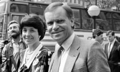 Jeffrey Archer and his wife arriving at the High Court in London for the libel trial brought by the novelist against The Star newspaper, July 1987.