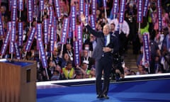 Kamala Harris’s running mate Tim Walz cheered by delegates at Democratic convention. 