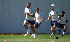 James Slipper and Nic White during a Wallabies training session at Sydney Olympic Park.