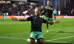 Gustavo Hamer of Sheffield United celebrates after scoring their second goal during the Sky Bet Championship match between Preston North End and Sheffield United.