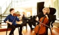 Joshua Bell (violin), Jeremy Denk (piano) and Steven Isserlis (cello).