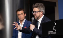 ABC’s news director Justin Stevens speaks at the Melbourne Press Club