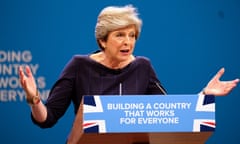 Prime Minister Theresa May speaks during the Conservative party conference in Manchester on 4 October. 