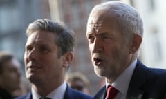 Jeremy Corbyn, right, with Keir Starmer, the shadow secretary of state for exiting the European Union