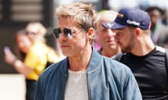 Brad Pitt arrives at Silverstone to film his F1 movie