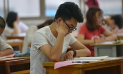 A Chinese child takes the Gaokao