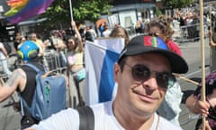 A selfie of Andrei Danilov taken at a protest march