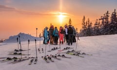 Group of skiers, Trysil