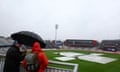 The soggy scene at Old Trafford.