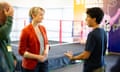 Yvette Cooper on a visit to a youth centre in Manchester.