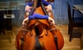 Hadewych van Gent, one of the academy's students, plays her cello for the first time after a repair.