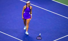 Jessica Pegula celebrates defeating Karolina Muchova to reach the US Open final