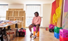 Alvaro Barrington photographed in his east London studio by Suki Dhanda for the Observer New Review.