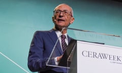 John Podesta, the White House senior adviser for clean energy, delivers a speech during the CERAWeek energy conference in Houston, Texas