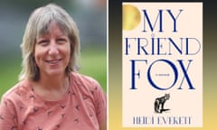 A composite image of artist, mental health recovery advocate and author, Heidi Everett, along side the cover of her book My Friend Fox