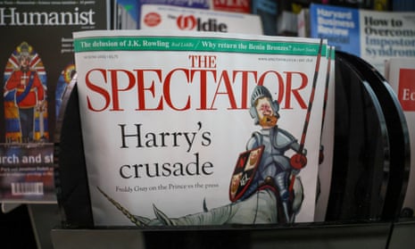 The Spectator magazine on a display at a shop in London.