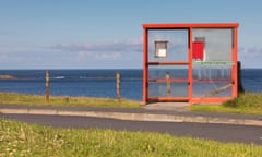 A bus shelter on the Shetland mainland.