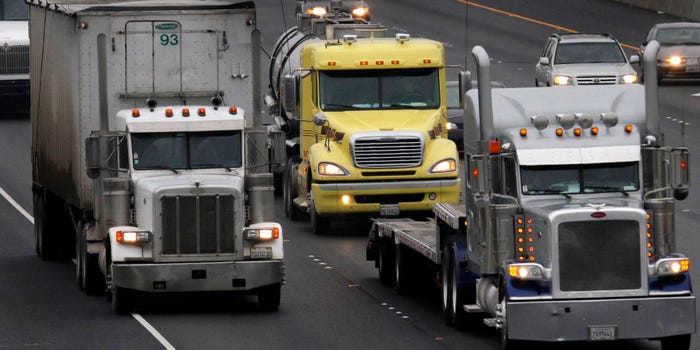 Trucks on highway