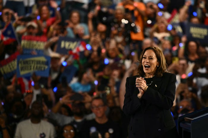 Vice President Kamala Harris on the campaign trail.