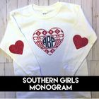 Southern Girls Monogram and Big Sassy Bows