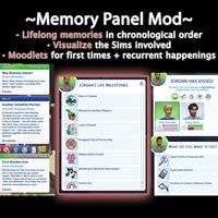 Mod The Sims - Memory Panel: a Mod for Lifelong Memories v2