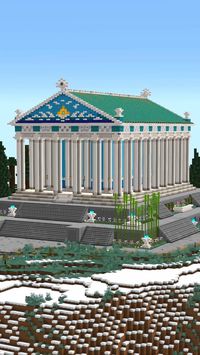 Greco Roman Temple in Minecraft #minecraftbuilds #minecrafttimelapse