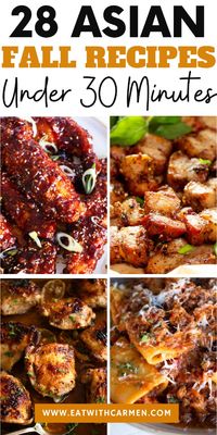 Enjoy 28 Fall Recipes for Dinner Under 30 Minutes that are perfect for cozy autumn nights! These quick and tasty recipes use seasonal ingredients to deliver hearty flavors without the long cooking times. Ideal for busy evenings, these dishes keep your fall dinners both fast and fabulous. Save this pin and try these speedy, comforting fall meals!