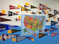 College Pennants and show where they are. Could be cool for showing were all teachers went to college.