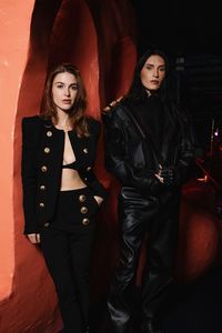 Down on the dancefloor! Olivier Rousteing, Sabrina Elba and Claire Laffut joined Balmain x Mytheresa in celebrations of the exclusive capsule collection featuring ravishing designs in spirit of the dazzling disco era’s.