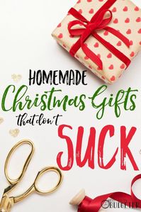 Cheap DIY Christmas Gifts That Don't Suck. This list of super easy DIY Christmas gifts was a life saver this year! We had a tight Christmas budget and this helped. The bags are my FAVORITE! I must have made 50 last weekend! Such an awesome idea for meaningful trip tee shirts and I have like zero crafty skills. If you need cheap Christmas gifts or DIY Christmas gifts this is the best list.