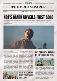 NCT Dream Newspaper sample layout design #nctdream #newspaperdesign