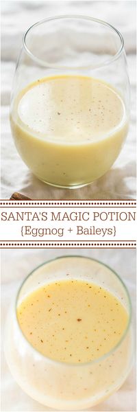 Santa's Magic Potion (Eggnog Cocktail with Baileys) - Averie Cooks