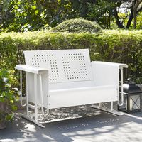 Bates Outdoor Metal Loveseat Glider White - Crosley CO1024-WH