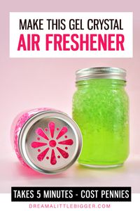 In less than 5 minutes you can a crystal gel air freshener for mere pennies in your favorite scent! See what garden supply we used...