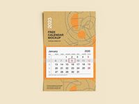 Free kraft wall calendar mockup - Mockups Design