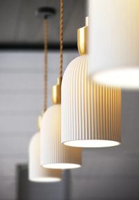 Ceramic & Brass Cocoon Pendant Light LED - LED light