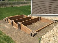 Raised Garden Bed on sloped area.