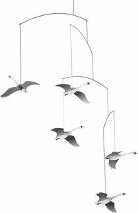 Amazon.com: Scandinavian Swan Hanging Mobile - 22 Inches - Handmade in Denmark : Home & Kitchen