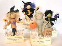 Clothespin Art Doll Scarecrow - Fall Decor Halloween No Brains Pegtales