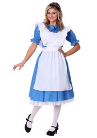 PRICES MAY VARY. Size: X-Large (16) PRODUCT INCLUDES: This Adult Alice in Wonderland costume comes with a blue dress, a white apron, and a hair ribbon. FROM THE FUN COMPANY: We're one of the world's top retailers of costumes and we just love the classics. We're proud to offer this Deluxe Womens Adult Alice Dress, a Made by Us design developed in our own costume design studios. AUTHENTIC DETAILS: Alice has been depicted in a puffed sleeve dress and pinafore dating back to the illustrations in the