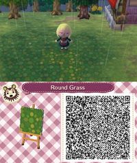 Round Grass QR Code