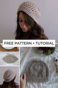 Looking for the perfect crochet hat for in-between weather? This boho and chic crochet hat is just what you need!