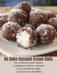 No-bake coconut cream balls, a treat that's both festive and delightfully easy to make. These little bites of heaven are sure to become a favorite in your holiday repertoire. The