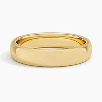 Men's 18K Yellow Gold Fairmined Comfort Fit 4mm Wedding Ring. This classic 4mm domed wedding band has a rounded inside edge for increased comfort.    As a part of the Fairmined Collection, your purchase contributes to the socioeconomic development and environmental protection of artisanal and small-scale mining communities. The Fairmined initiative transforms mining into an active force for good, providing a source of gold to be proud of.