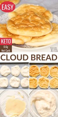 For an ultra low-carb replacement for bread, try this easy keto cloud bread recipe! These 4-ingredient oopsie rolls are less than 1g net carb.