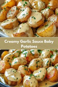 Ingredients 1 lb baby potatoes, halved 2 tbsp olive oil 4 cloves garlic, minced 1 cup heavy cream 1/2 cup grated Parmesan cheese 1 tbsp fresh parsley, chopped (optional) Salt and pepper to taste