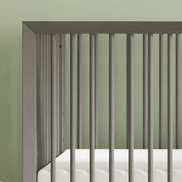 Bring a Mid Century Modern feel to your baby’s nursery with the Cranbrook 4-in-1 Convertible Crib. This contemporary nursery crib features mitered corners. The turned legs and rounded spindles add to the modern simplicity. 

4-in-1 convertible crib grows with your child by converting into a toddler bed, day bed, and a full bed with a coordinating toddler guard rail and bed rails, sold separately