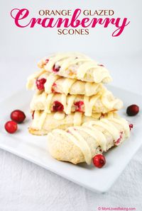 Cranberry Orange Glazed Scones